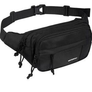 NWT Waterfly Black Waterproof  Waist Bag Fanny Pack